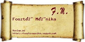 Fosztó Mónika névjegykártya