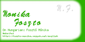 monika foszto business card